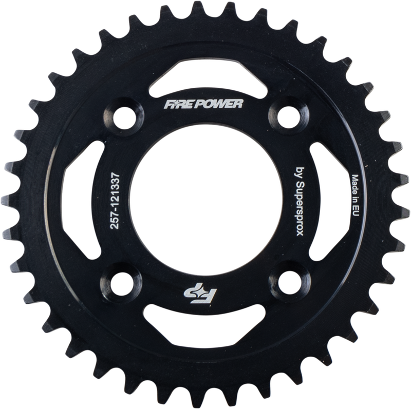 Fire Power Rear Sprocket Steel 37T Black - FPS-1213-37-BLK Honda XR50R / CRF50F 2000-2024