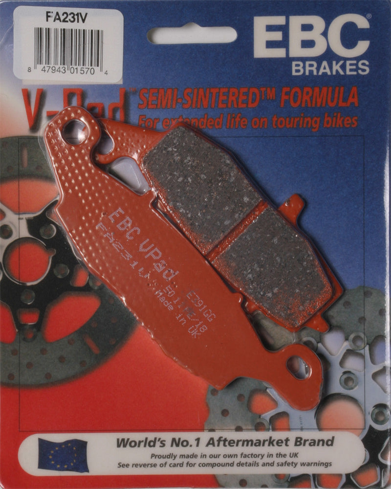 EBC Brake Pads V-Series - FA231V For Kawasaki Motorcycles 1999-2016 | Suzuki Motorcycles 1996-2017 | Triumph Tiger 900 / Trident 900 1995-1998