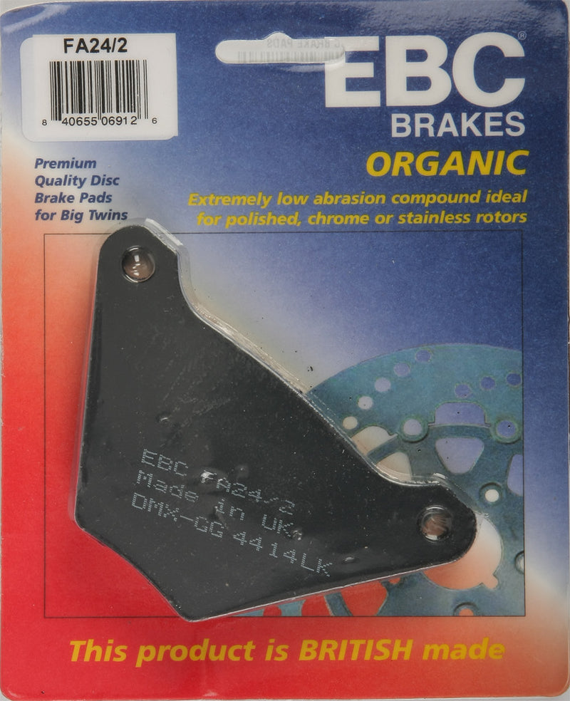 EBC Brake Pads Organic - FA24/2 For Harley Motorcycles 1972-1984