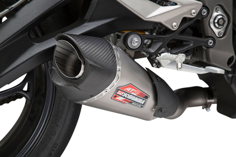 Yoshimura 960-1175 19680BP521 EXHAUST STREET AT2 WORKS SLIP-ON SS-SS-CF