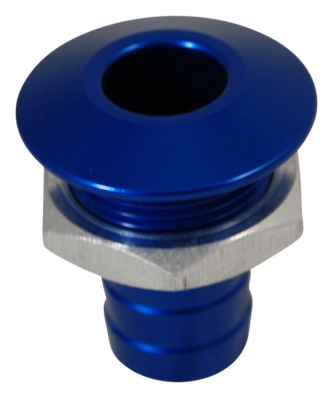 Blowsion 18-2073BL 04-03-022 BILLET THRU-HULL WATER FITTING BILGE PUMP OUTLET BLUE
