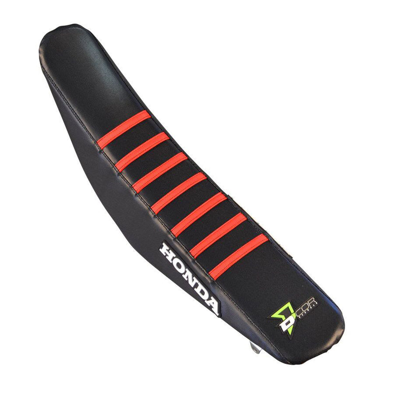 D'cor Visuals D-Cor Seat Cover With Ribs Black RED - 30-10-460 Honda CRF250R / CRF450R 2007-2025