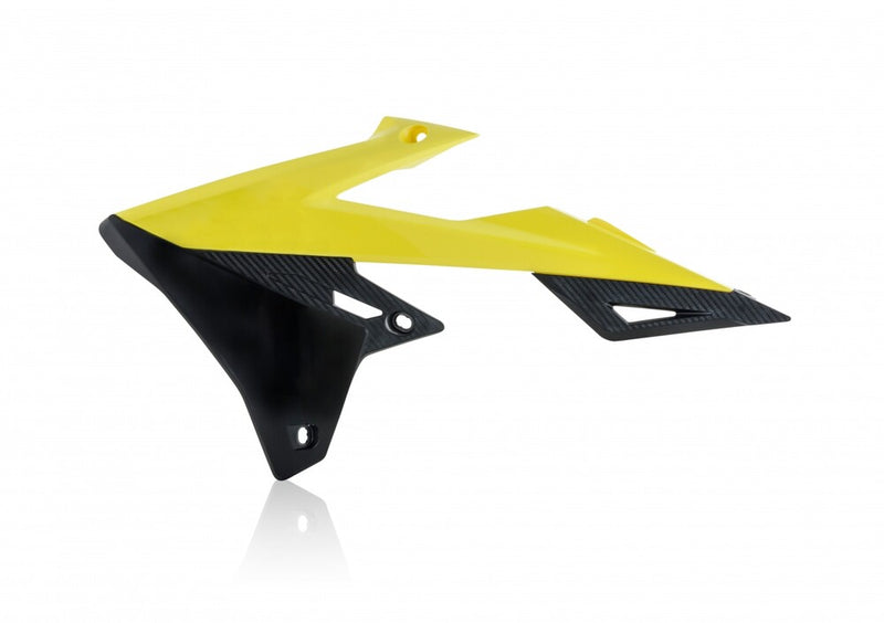 Acerbis Radiator Shrouds Yellow Black - 2686491017 Suzuki RMZ 450 / RMZ 250 2018-2025