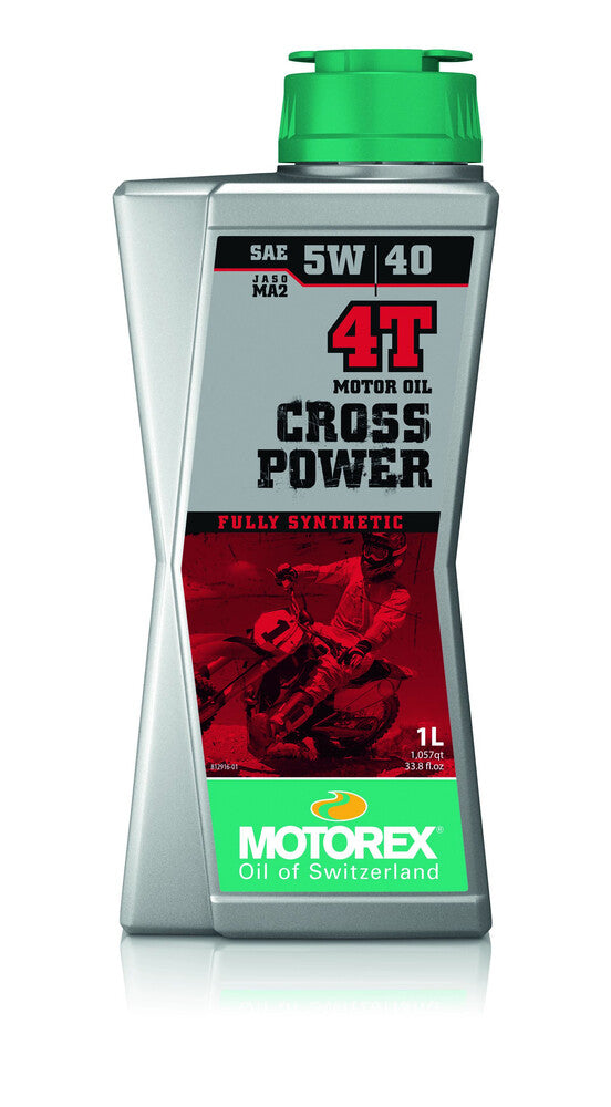 Motorex 580-1125 308243 CROSS POWER OIL 4T SAE 5W40 1L 10/CASE