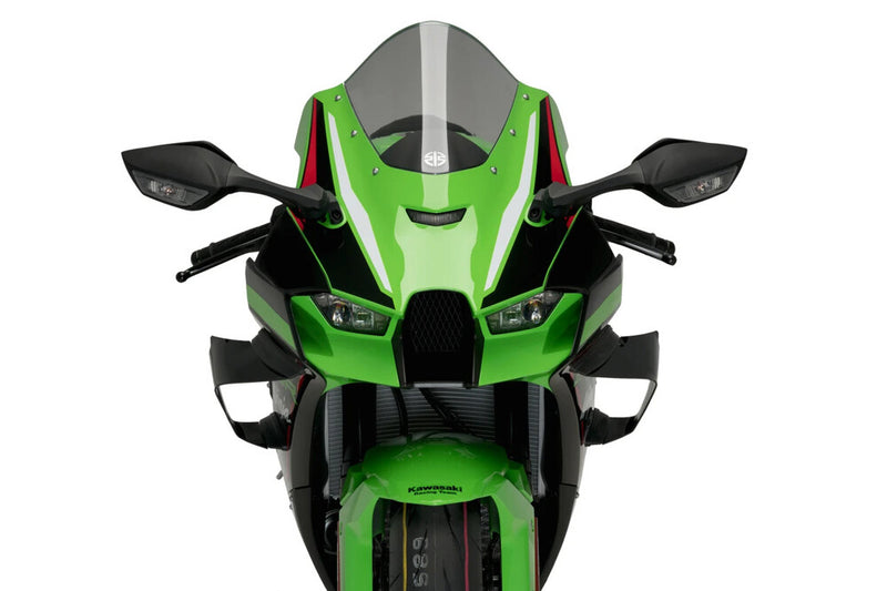 Puig Hi-Tech Parts Race Side Spoilers Black - 20543N Kawasaki Ninja 2021-2025