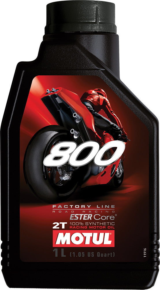 Motul 800 Factory Line OIL 2T 1L - 104041 For Ski-Doo Snowmobiles 2002-2019 | Husqvarna Dirt Bikes 2003-2018 | Kawasaki Dirt Bikes 2002-2018