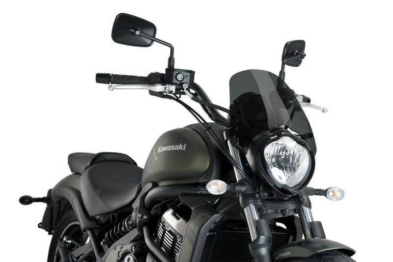 Puig Hi-Tech Parts Windscreen Naked NEW GEN Sport Dark Smoke - 3175F Kawasaki Vulcan 2015-2023