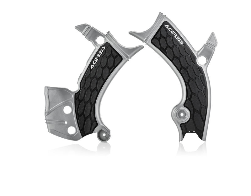 Acerbis X-Grip Frame Guard Silver Black - 2689411015 Yamaha Dirt Bikes 2018-2024