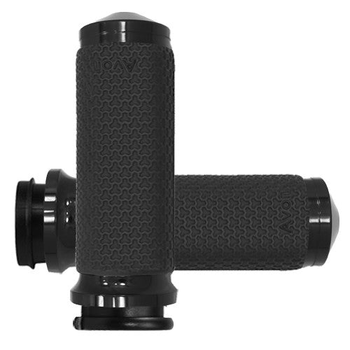 Avon FLY BY Wire Throttle Memory Foam Grip Black - MF-63B-ANO-FLY For Harley Motorcycles 2008-2019