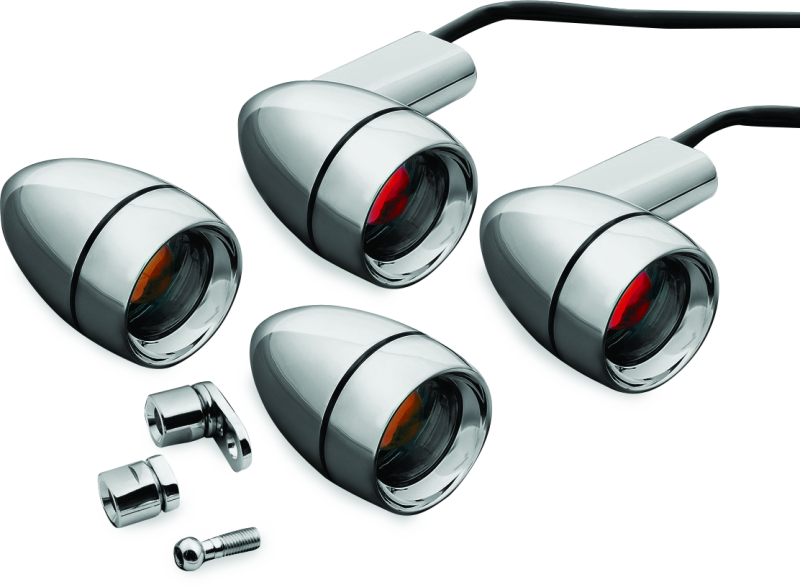 Kuryakyn 2317 Late Style Turn Signal Kit Chrome - Photo - Primary
