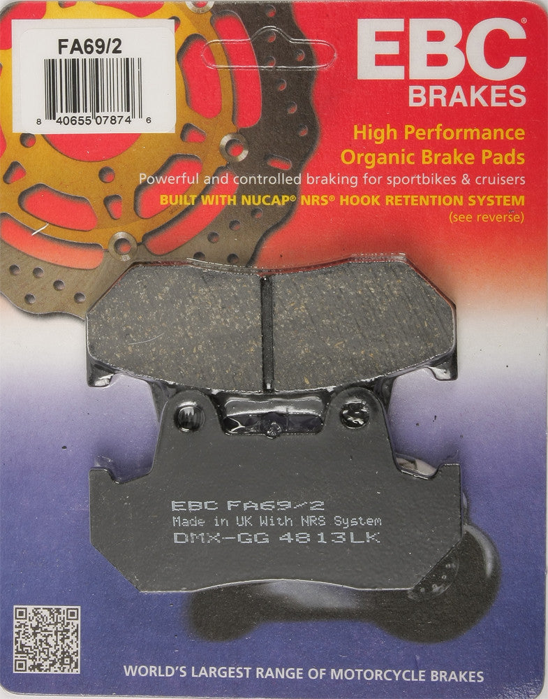 EBC Brake Pads Organic - FA69/2 Honda Motorcycles 1981-1982