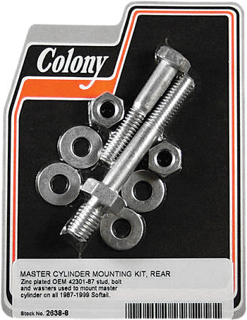 Colony Machine Rear Brake Master Cylinder Mounting Kit Softail - 2638-8 For Harley Softail 1987-1999