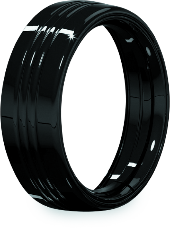 Kuryakyn 7276 7inch Headlamp Trim Ring Gloss Black - Photo - Primary