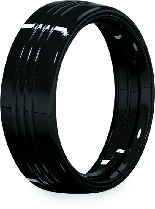 Kuryakyn 7276 7inch Headlamp Trim Ring Gloss Black - Photo - Primary