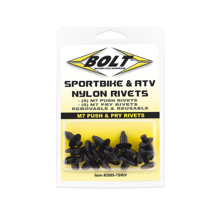 Bolt 020-00122 2005-7SRIV M7 PUSH & PRY RIVET KIT 5 EACH 10/PK