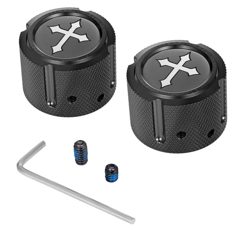 Figurati Designs Axle Nut Cover - FD41-FAC-BK For Harley Motorcycles 2002-2022