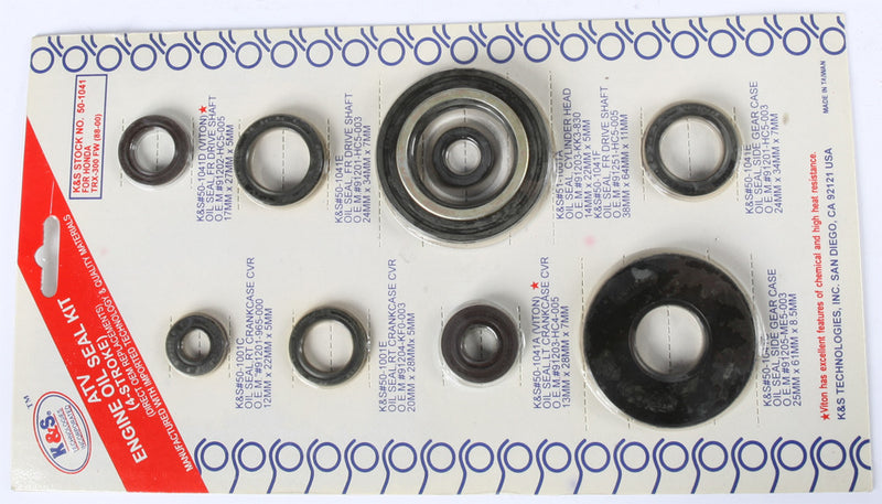 K&s Technologies Engine OIL Seal Kit - 50-1041