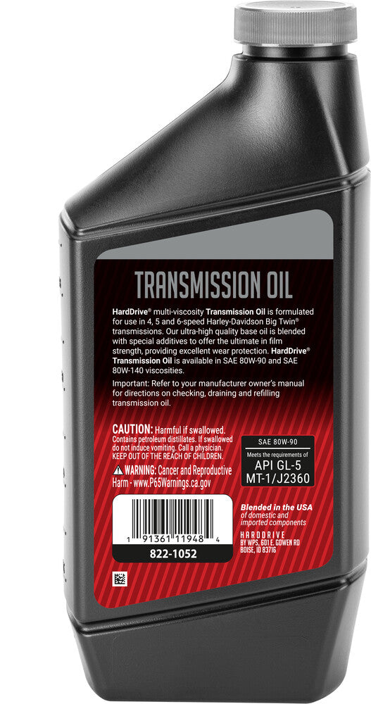 Harddrive 822-1052 198504 TRANSMISSION OIL 80W90 1QT