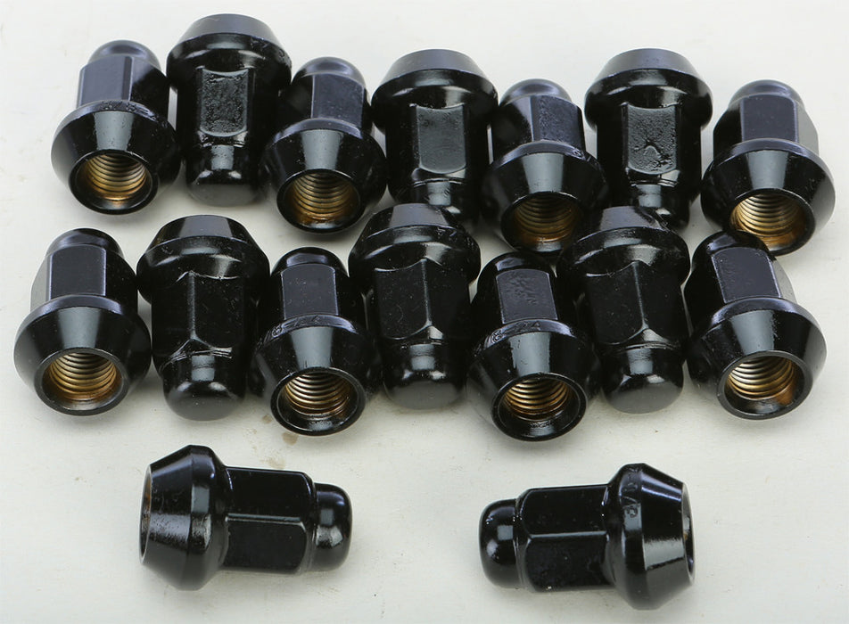 Awc 57-9419B ALUGB-13BX LUG NUTS BLACK POL 3/8"-24 60' TAPERED 16/PK