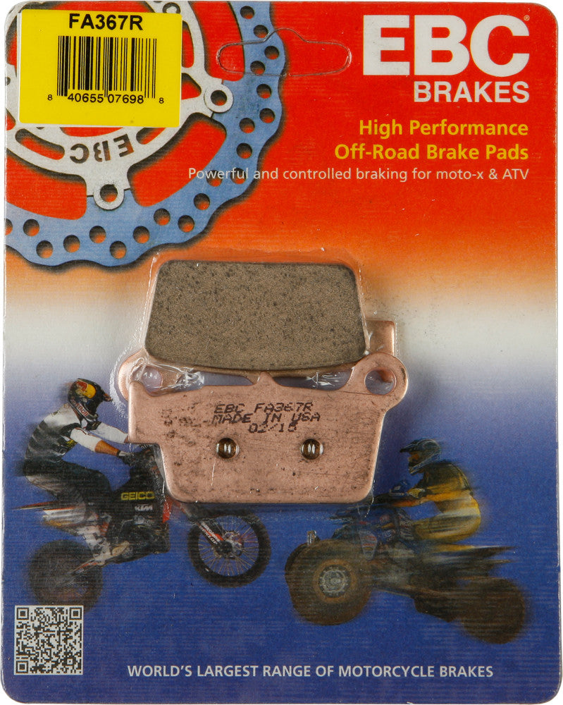 EBC Brake Pads - FA367R For Yamaha Dirt Bikes 2003-2020 | Beta Dirt Bikes 2008-2012 | Kawasaki KX 250 / KX 450 / 450 2004-2017