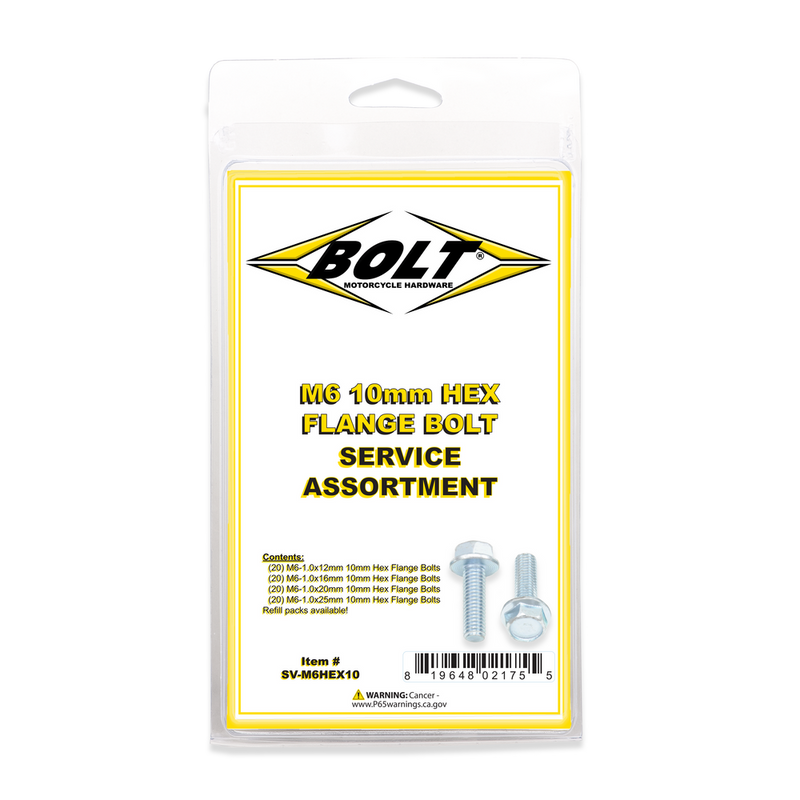 Bolt 023-10600 SV-M6HEX10 M6 10MM HEX FLANGE BOLT ASSORTMENT 80 PIECE KIT