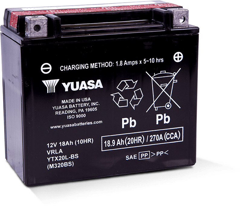 Yuasa Battery YUAM320BS Yuasa YTX20L-BS Maintenance Free AGM 12-Volt Battery W/bottle - User 1