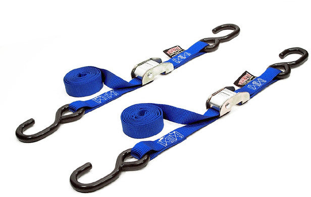 Powertye TIE-Down CAM S-Hook 1"X5.5' Blue Pair - 22263