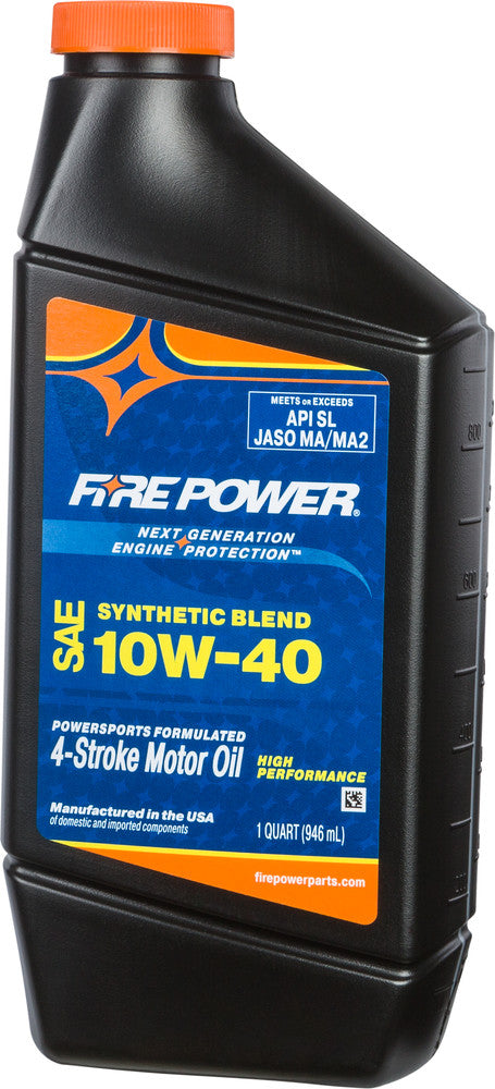 Fire Power 841-10231 196982 SYNTHETIC BLEND OIL 4T 10W40 1QT 12/CASE