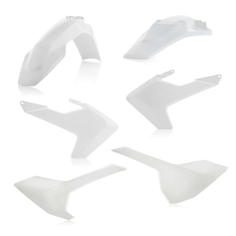 Acerbis 2634020002 17-19 Husqvarna TE150/250/300/ FE250/350/450/501/ TE250i/ TE300i Plastic Kit - White - Photo - Primary