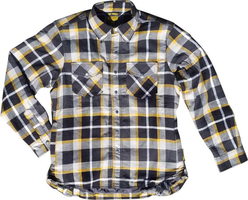 Scorpion Exo 75-6131S 52231-3 COVERT WOMENS FLANNEL WHITE/YELLOW SM