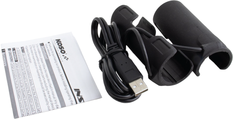Koso North America 27-5825 AX120000 X-CLAWS HEATED GRIPS CLIP-ON SLEEVE USB BLACK