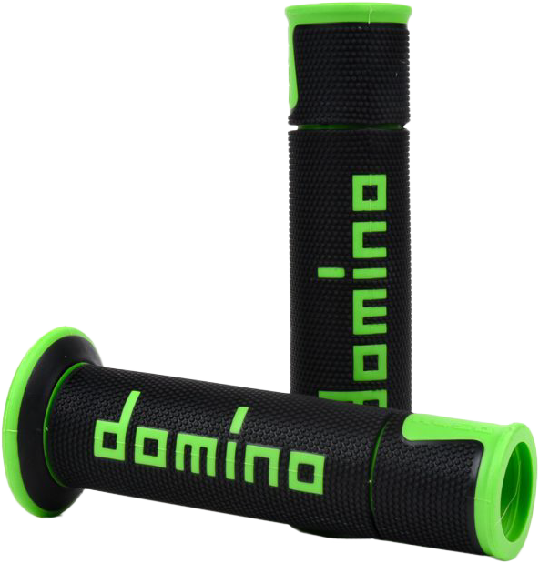 Domino Racing 58-2285 A45041C4440B7-0 A450 ROAD RACING GRIPS BLACK/GREEN PAIR