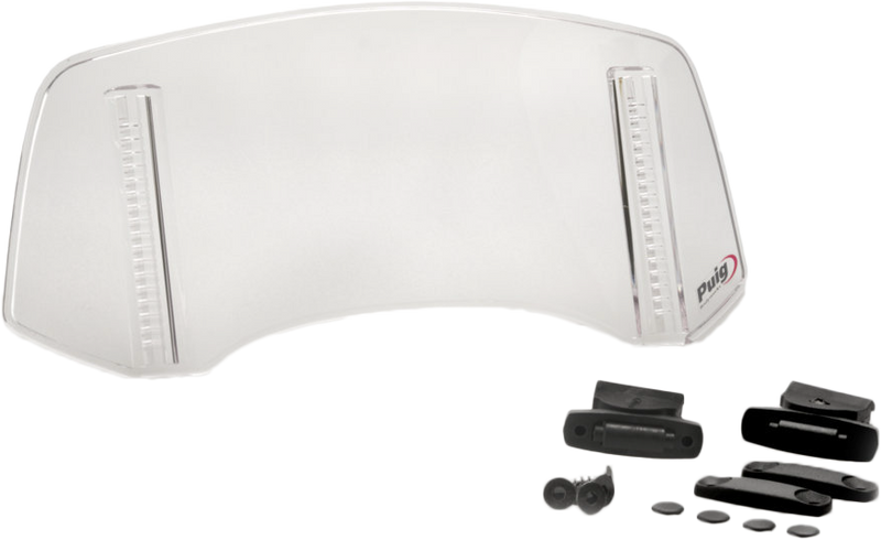 Puig Hi-tech Parts 561-20763 20763W MULTI-ADJUSTABLE VISOR 2.0 FIXED SCREW CLEAR 300X130MM