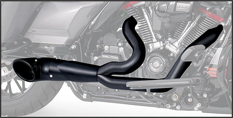 Freedom 82-00839 HD00839 TURNOUT 2-1 PITCH BLACK SERIES `95-16 FLT/H
