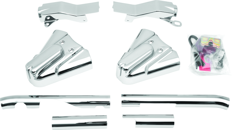 Kuryakyn 8288 Swingarm Cover Kit - Unlighted 86-99 Softail Models Chrome - Photo - Primary
