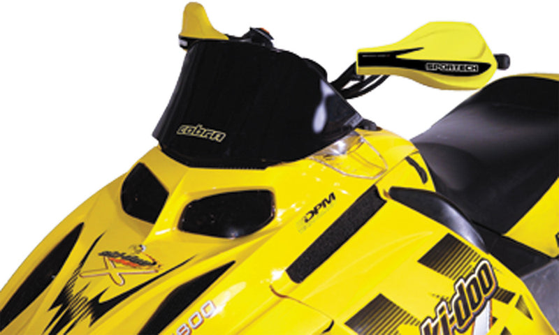Powermadd Cobra W S LOW Black 9.5" S-D REV Hood Mounted Flyscreen - 13021 Ski-Doo Snowmobiles 2004-2009