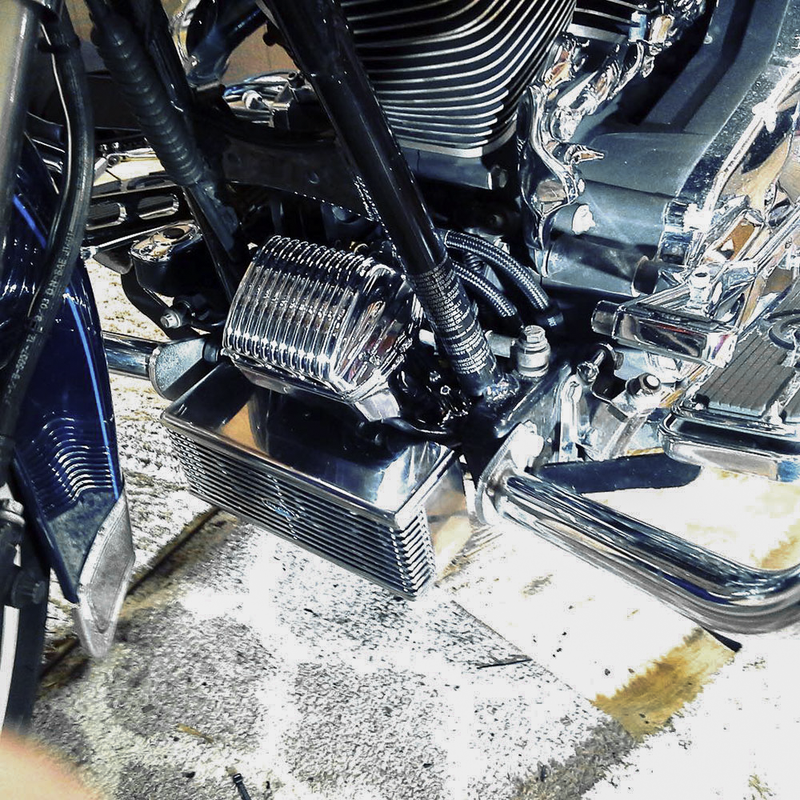 Ultracool Front Mount OIL Cooler TC Touring ` Chrome - RF-2SS For Harley Touring 2009-2016