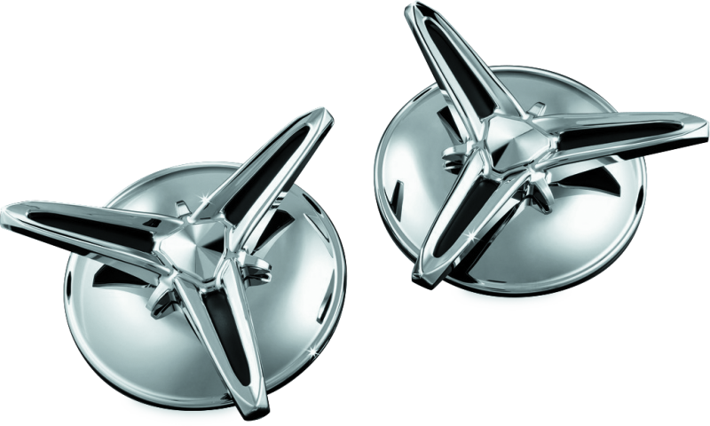 Kuryakyn 1243 Knock-off Center Caps For Trikes Chrome - Photo - Primary