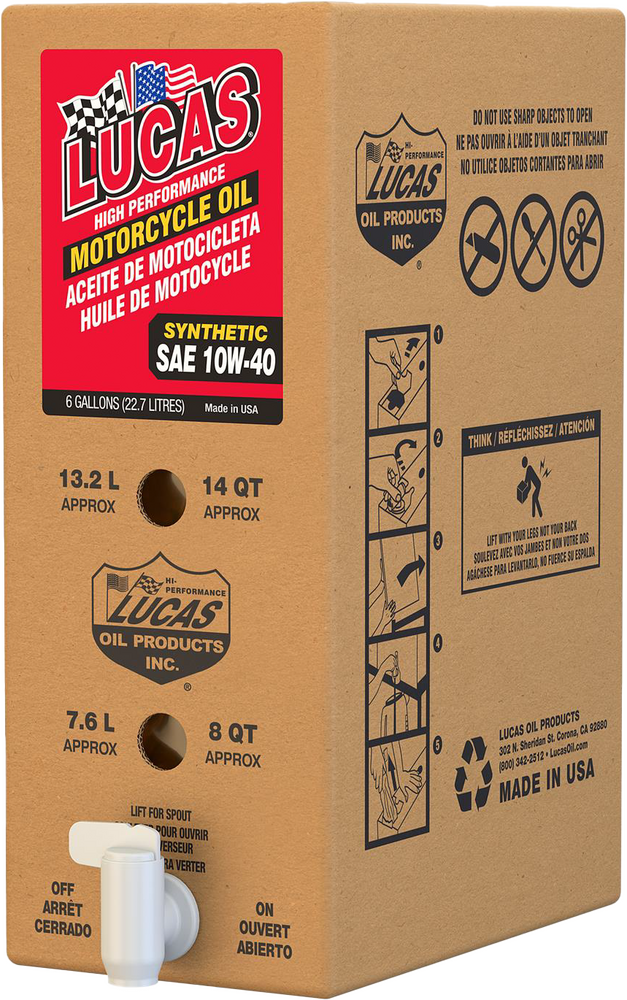Lucas 58-54085 18040 SYNTHETIC HIGH PERFORMANCE OIL 10W40 6GAL BIB