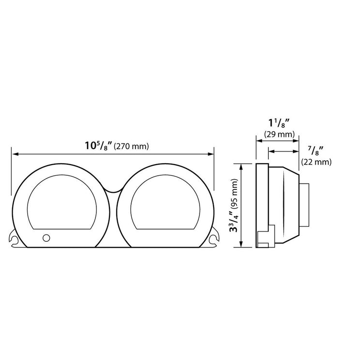 Koso North America 28-61039 BA064930 HD-03X 4 PIECE GAUGE KIT TOURING 14-23