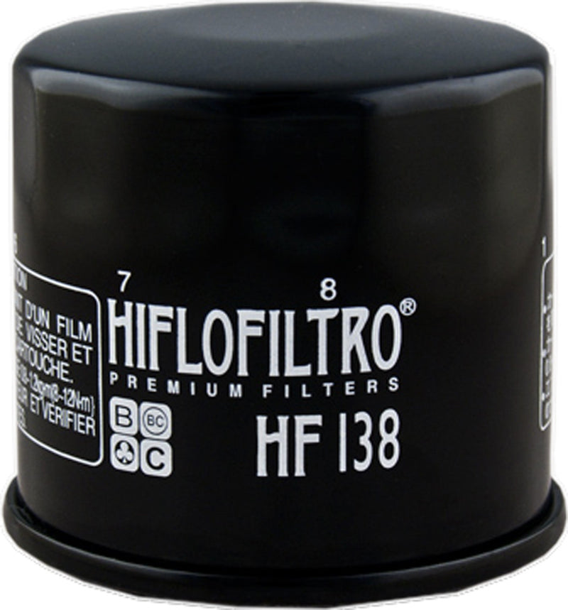 Hiflofiltro OIL Filter - HF138 For Aprilia Motorcycles 2010-2024 | Arctic Cat ATVs 2003-2008