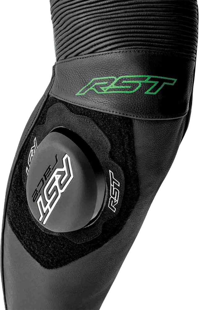 Rst 556-3604340 103604F.GRN-40 S1 D3O SUIT BLK/GRY/FLO GRN LEATHER SM