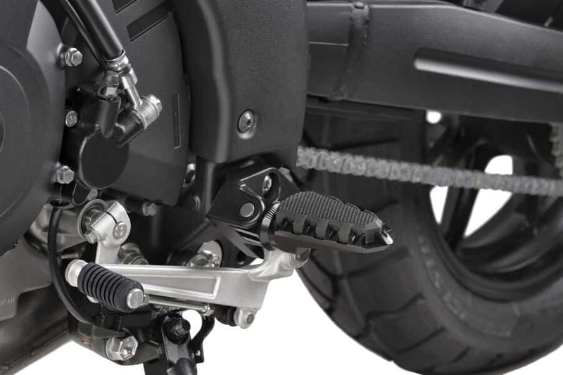 Puig Hi-Tech Parts Footpegs Trail Black - 7319N For Ducati Motorcycles 2008-2020 | Honda Motorcycles 2000-2021 | Triumph Motorcycles 2008-2021