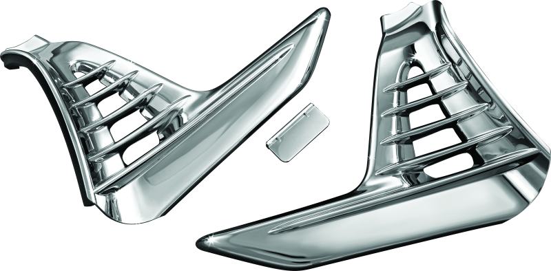 Kuryakyn 3913 Louvered Battery Box Cover 01-10 GL1800 Chrome - Photo - Primary
