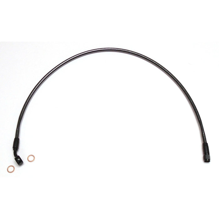 MAGNUM SHIELDING 1742-0487 47135 Alternate Length Designer Series Braided Non-ABS Front Upper Brake Line Kit - 10 mm-35° - 35" - Black Pearl