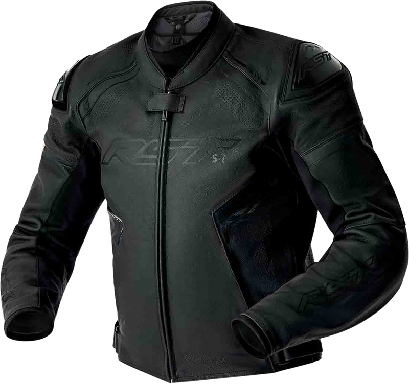 Rst 556-3626014 103626BLK-14 WOMENS S1 D3O LEATHER JACKET BLACK/WHITE LG