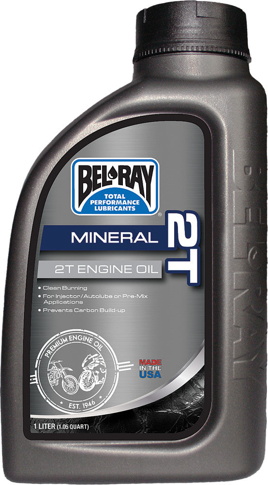 Bel-Ray Mineral Engine OIL 2T 1L - 99010-B1LW For Ski-Doo Snowmobiles 2002-2019 | Husqvarna Dirt Bikes 2003-2018 | Kawasaki Dirt Bikes 2002-2018