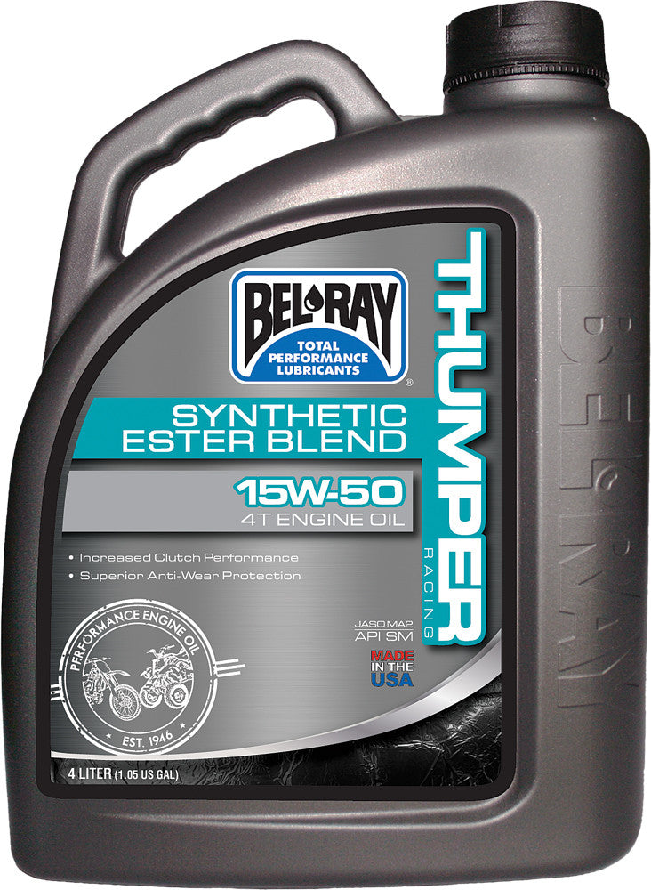 Bel-ray 840-1548 99530-B4LW THUMPER ESTER BLEND ENG OIL 4T SYN15W50 4L