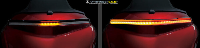 Pathfinder Rear Spoiler With LED Lights Dynamic Sequential Black - G20SPLB Honda Gold 2018-2020