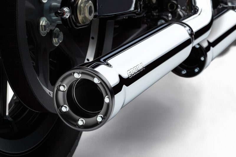 Cobra 3" RPT Slip-ONS Chrome Sportster - 6080 For Harley Sportster 2004-2013
